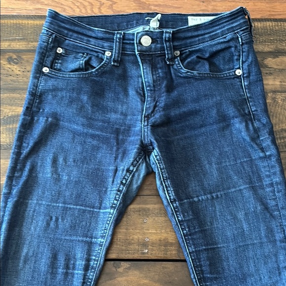 Rag & Bone Blue Skinny Jeans with Distressed Look - Picture 2 of 7